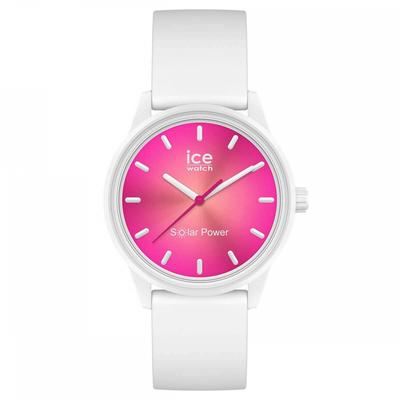 Авторизованный дистрибьютор Женские часы Ice Watch 019031 Sun Solar ICE солнечная энергия Coral Leaf Маленький силиконовый ремень