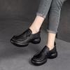 Soft Leather Niche Thick-soled Small Leather Shoes Women's Autumn Retro Casual Lazy Shoes Are Not Tired