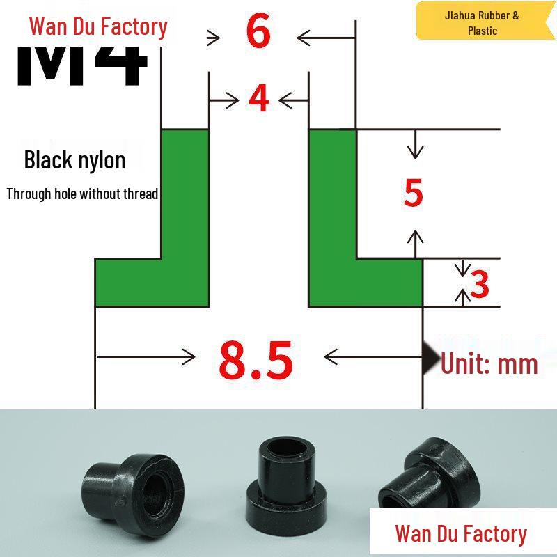 T-Shaped Nylon Insulating Bushing Spacer for M3-M35 Threads