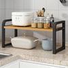 Kitchen Layered Shelves Countertop Cabinets Telescopic Storage Rack Pot Rack Table Top Kitchen Utensils Seasoning Shelf
