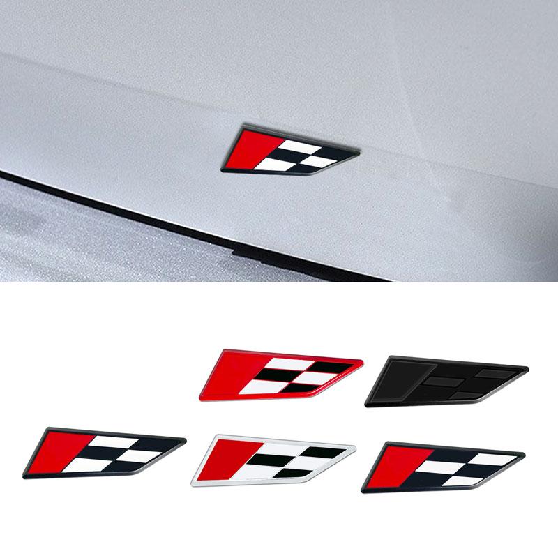 3D Metal Car Rear Trunk Race Flag Emblem Fender Rear Nameplate R 300 Badge Sticker For Seat Leon Cupra Ateca Arona Ibiza Altea