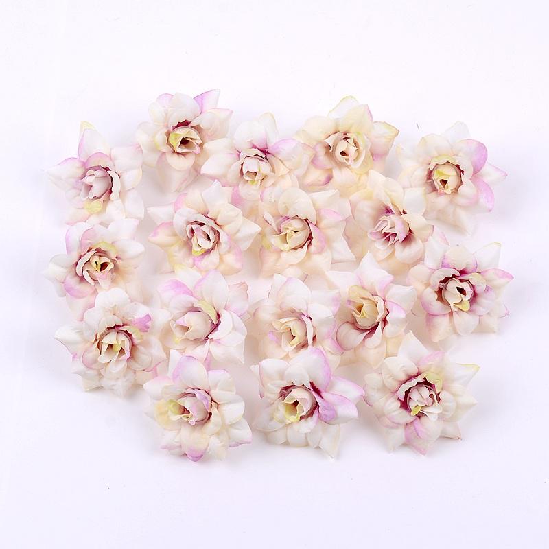 20PCs Rose Artificial Flowers Head Silk Fake Flowers Wedding Party Home Living Room Dining Table Garden Decorations DIY Crafts