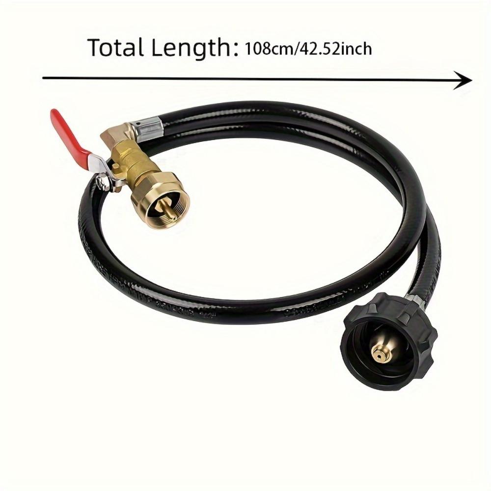 Camping Gas Stove Propane Supplementary Adapter Gas Adapter Connecting Hose Copper Outdoor Camping Gas Stove Accessories.
