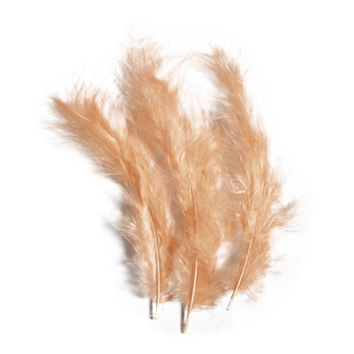 Plume duvetée, abricot, 10 - 15 cm, 15 pces