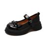 Fashion 2024 Chunky Platform Mary Jane Shoes for Women Patent Leather Fashion Bowknot  Ankle Strap Pumps Woman Thick Bottom Lolita Shoes