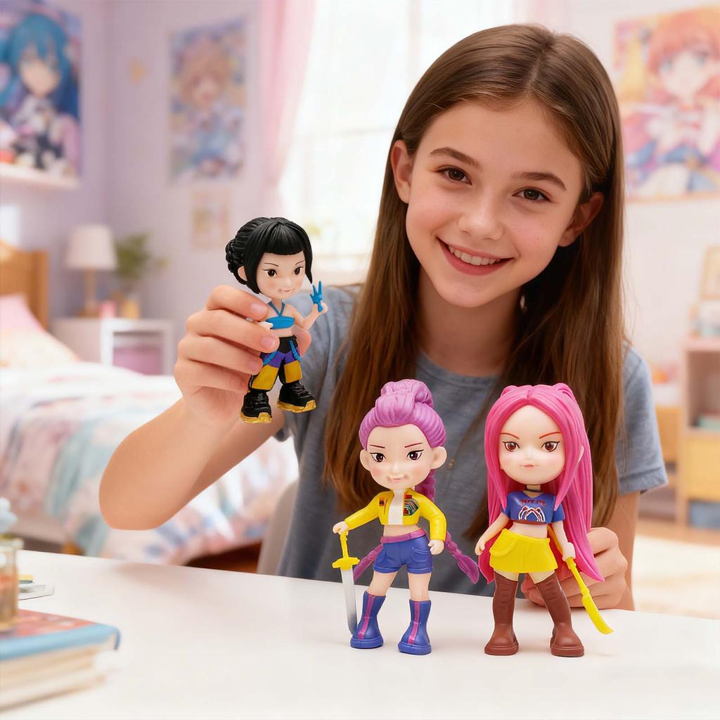 Girl Group Action Figures, Game Peripherals, Realistic Model Ornaments And Toys (3pcs)