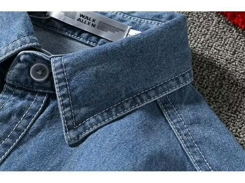 Мужская японская ретро джинсовая рубашка с длинным рукавом, повседневная, свободного кроя, куртка, большого размера