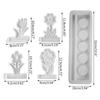 Spring Flower Candle Holder Molds with Long Base Flower Candlestick Tealight Holder Molds for DIY Art Craft Candlestick