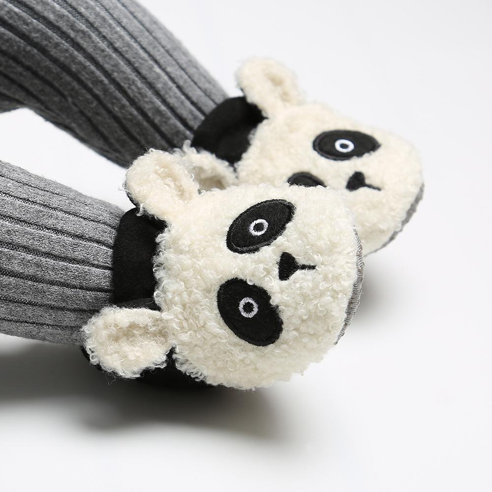 Newborn Baby Boys Girls Cozy Booties with Grippers Stay On Slipper Socks Infant Toddler Crib Winter Shoes for Boys Girls