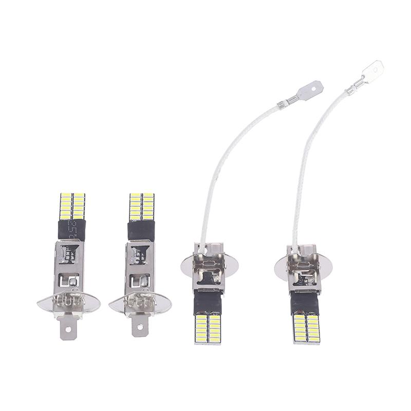 2 шт. светодиодные лампы H3 H1 для противотуманных фар 24 SMD белые 12 В светодиодная противотуманная фара ходовой огонь