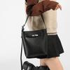 2024 Winter New Niche Women's Bag Fashion Commuting High-Grade Oil Wax Leather Single Shoulder Crossbody Chain Ins Bucket Bag