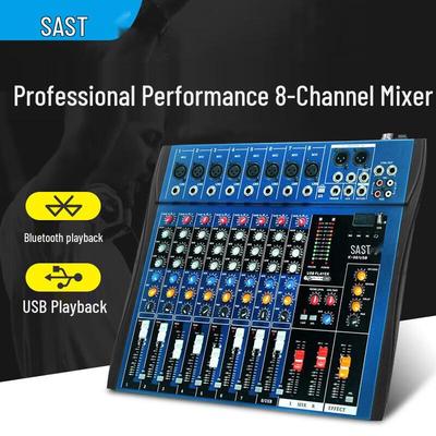 SAST K88 Профессиональный 8-канальный Bluetooth-микшер Штепсель CN (адаптер в комплекте)
