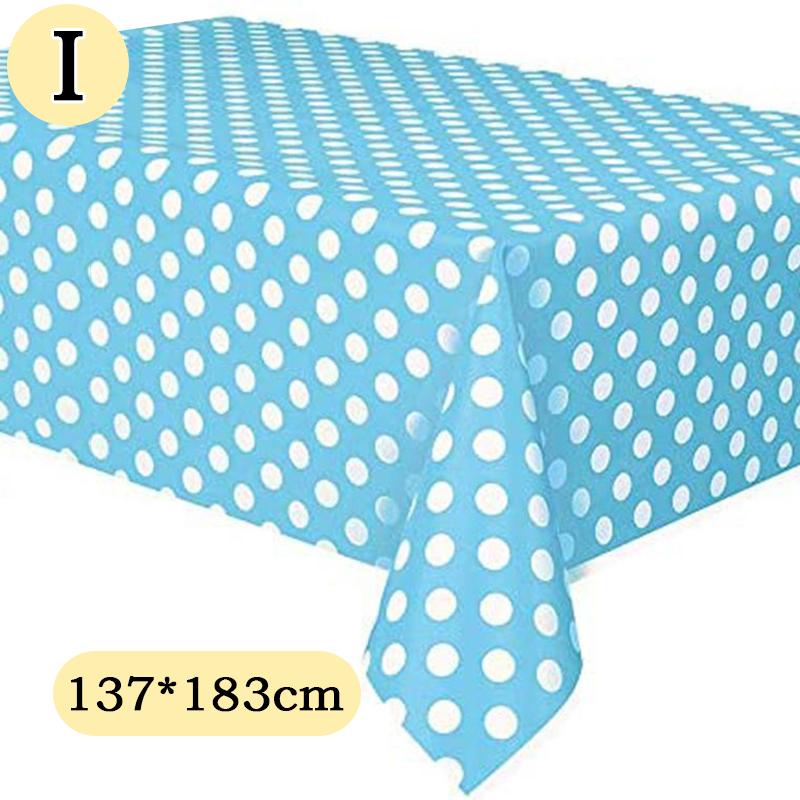 Disposable Waterproof Plastic Tablecloth Birthday Party Wedding Tablecloth Dot Eco-Friendly Tableware Rectangular Table Cover