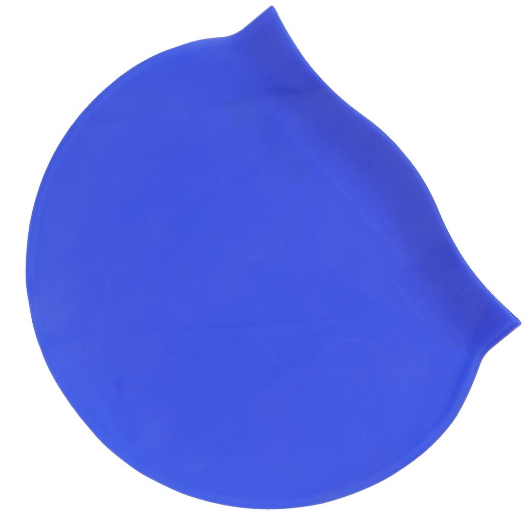 Waterproof Swimming Cap High Elasticity Silicone Swimming Hats Protect Ears for AdultsDark Blue