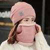Hat women's winter casual cycling warm fleece thickened cold ear protection women's scarf wool hat autumn and winter