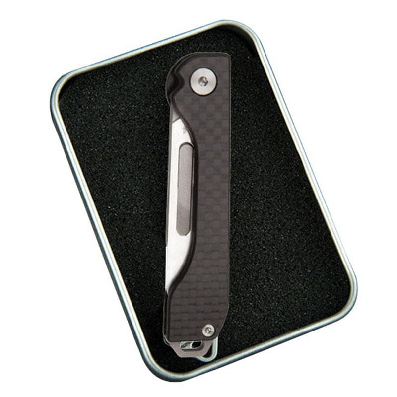 Black Folding Knife Carbon Fiber Handle with 10pcs Replacement Blades Survival Multitool Hand Tool EDC Gadget Keychain Men Gift