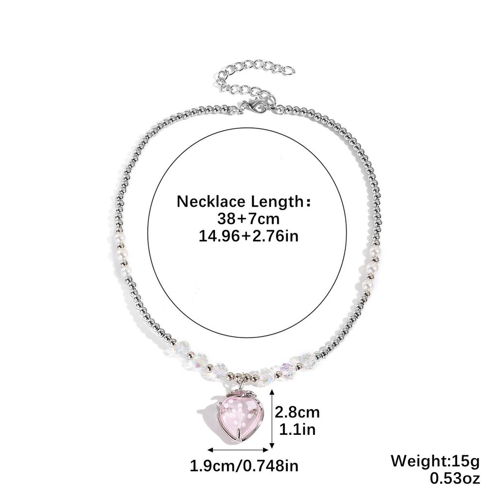 Ожерелье для женщин Фруктовые украшения Свежая сладкая инопланетная красная клубника вишня подвеска шарм фруктовое ожерелье Красивое элегантное ожерелье для нее