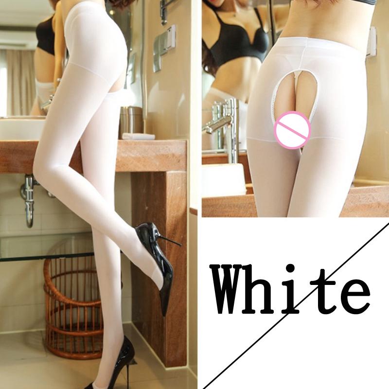 Женские сексуальные капроновые колготки с открытой промежностью