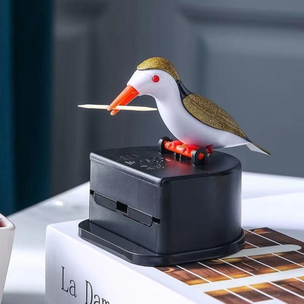 Creative Pop-Up Toothpick Box Cartoon Automatic Dispenser Automatic Toothpick Press Type Portable Toothpick Dispenser Home Decor