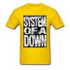 2018 SYSTEM OF A DOWN Men T Shirt Letter Print Vintage Punk Short Sleeve T-shirts Black White Customized Top Tees Streetwear