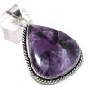 Sage Amethyst Gemstone 925 Sterling Silver Jewelry Pendant 2.25"