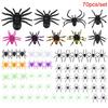 45/70Pcs Realistic Plastic Spiders Halloween Party Trick Prank Toy Props Home Indoor Outdoor Spider Web Decoration Kids Gift