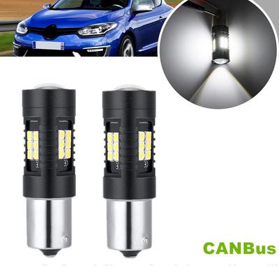 Для Renault Megane Scenic Laguna Master III 2 шт./лот BA15S CANBus без ошибок, не мигает, белые светодиодные DRL дневные ходовые огни