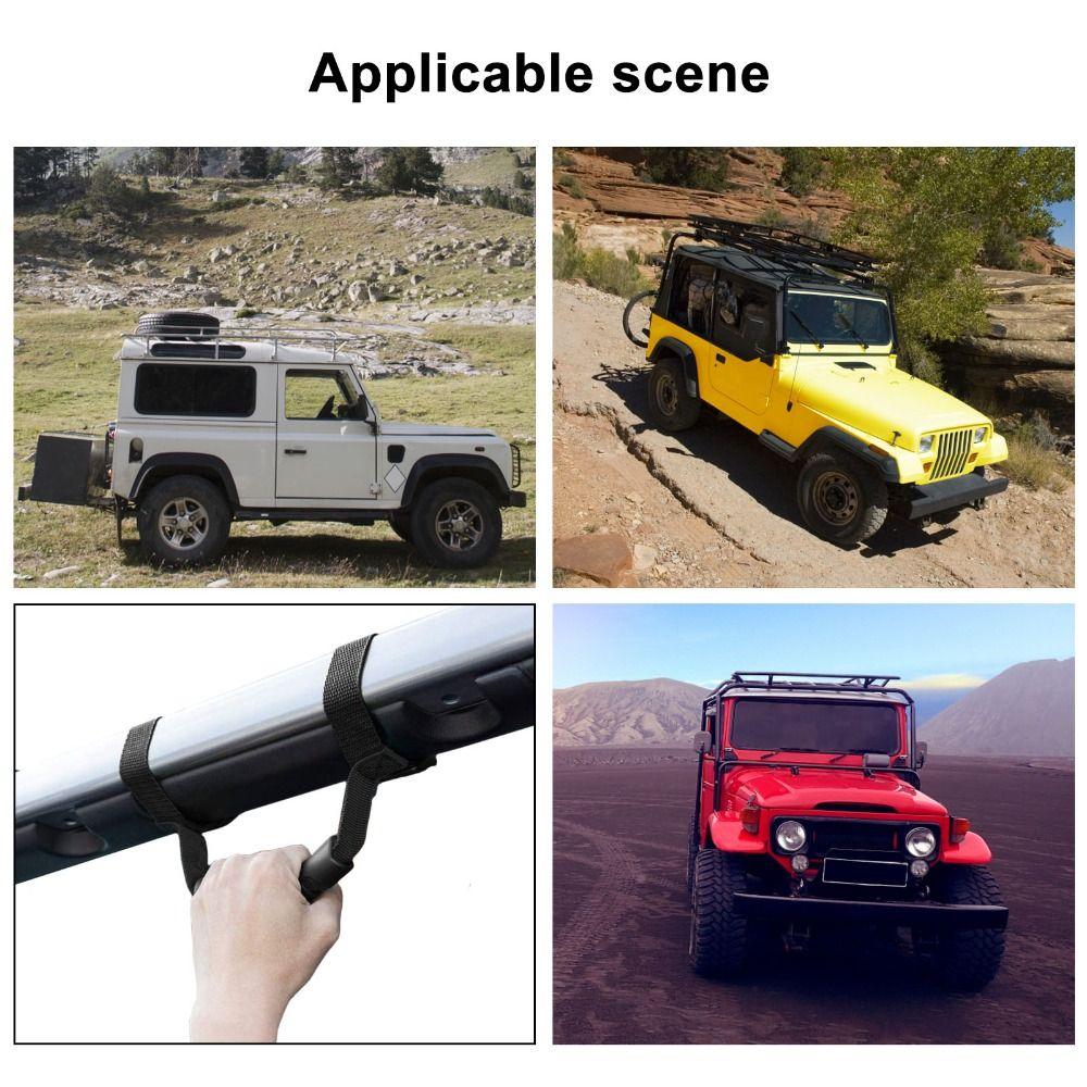 Ручки для джипов из ПВХ, нескользящие поручни для автомобильных дуг, автомобильные поручни для Jeep Wrangler