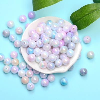Серьги ручной работы DIY Браслет AB Цвет Двухцветные аксессуары ручной работы Модное ожерелье 8/10 мм Круглые бусины Ювелирные изделия Материал из бисера 100 шт.