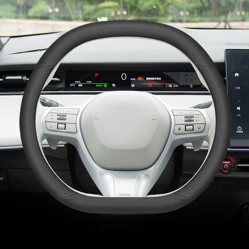For Honda E:NS2  2024 2025 Car Steering Wheel Cover Ultra Thin Breathable Leather Non-slip Decoration Frame Accessories
