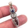 Натуральный черный рутил, кианит из стерлингового серебра 925 пробы, подарочный кулон 1,50 дюйма R2B32