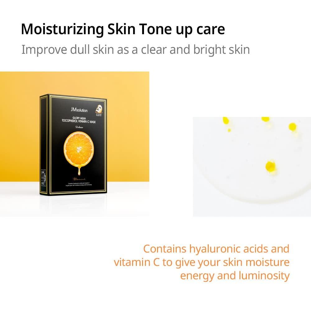 JMsolution Glory Aqua Tocopherol Vitamin C Mask Plus Deep Hydration Radiance 35g (10ea)