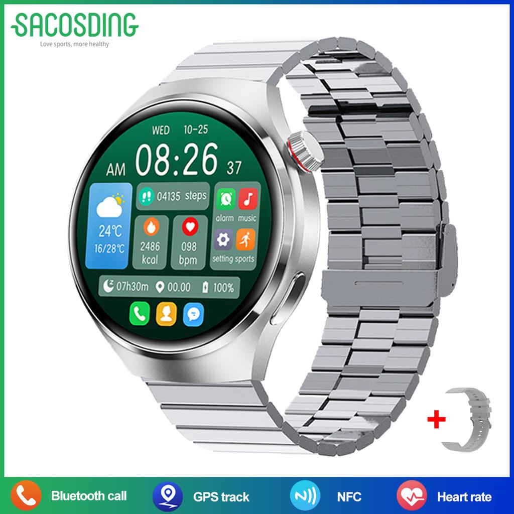 2025 New GPS Smart Watch Men GT4 Pro 360*360 HD Screen Heart Rate IP68 Waterproof Blood Pressure Smartwatch BT Call NFC Watch 4 Pro