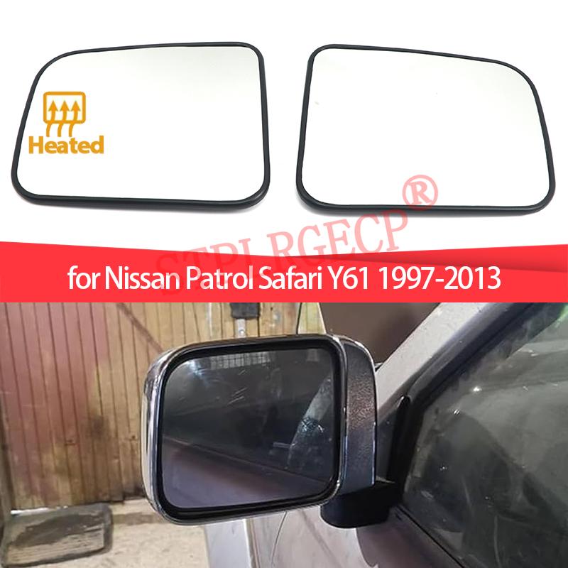 Для Nissan Patrol Safari Y61 1997-2013 Левое или Правое Боковое Зеркало Двери Прозрачное Стекло Зеркала Заднего Вида с Подогревом Замена
