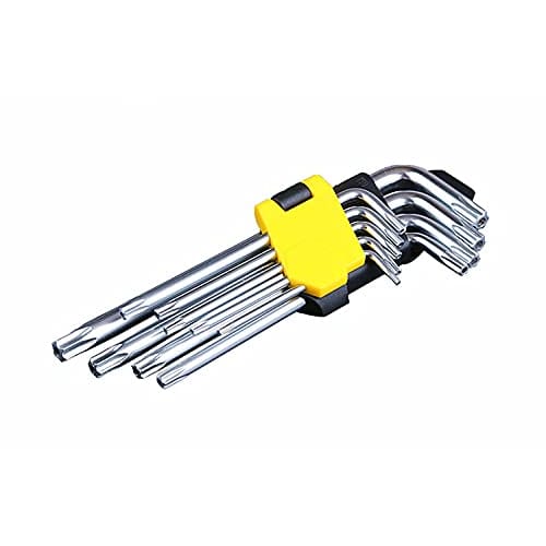 TSUCIA Torx Wrench Set, 9-Piece Star-Shaped Hex Lobe Wrench Set, Tamper-Proof Driver Set, L-Shaped Wrench
