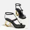 Fashion Women High Heel Sandals 2025 New Summer Peep Toe Sandals High Quality Shoes for Women Elegant Luxury High Heels Sandals Zapatos