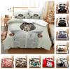 3D Pet Dog Bedding Set Animal Down Duvet Cover Pillow Cover Set Single/Double Bed AU/EU/DE Full Size Soft Quilt Cover Boys and Teens Bedding Cover