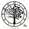 Black Metal Clock Wall Décor - Sleek Clock Dial for Shop, Home, Indoor, and Outdoor Use, Stylish Bedroom and Room Mural Sticker