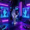 3D Стенд для игрового контроллера в стиле Киберпанк | Многофункциональный настольный органайзер, Подходит для контроллеров и мобильных телефонов, Идеальный подарок для геймеров