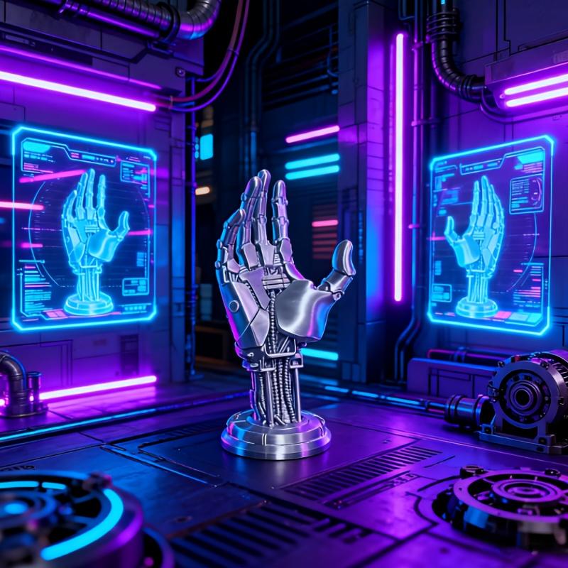 3D Стенд для игрового контроллера в стиле Киберпанк | Многофункциональный настольный органайзер, Подходит для контроллеров и мобильных телефонов, Идеальный подарок для геймеров