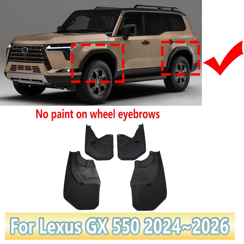 Front Rear Mud Flaps For Lexus GX 550 J250 2024 2025 2026 Mudguard Splash Guard Fender Anti-splash Mudflap Auto Car Accessories