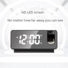 Projector Alarm Clock LED Digital Watch Table Electronic Desktop Clocks USB Wake Up with 180° Time Projector Temperature