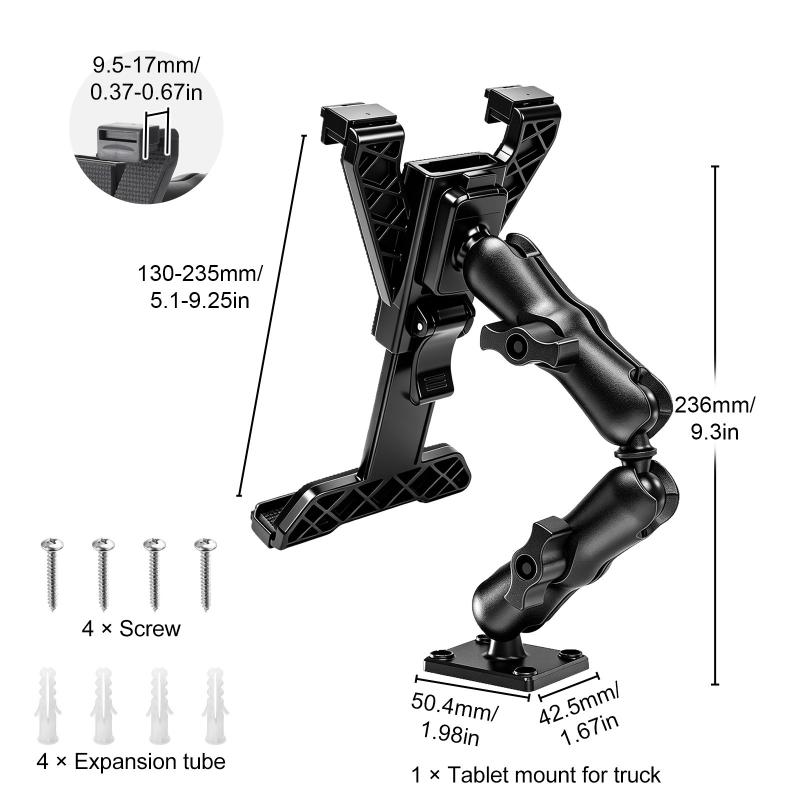 Adjustable 360° Rotation Tablet Mount Multi-Scenario Dashboard Wall Desk Holder for Galaxy Tab  Truck Office Use