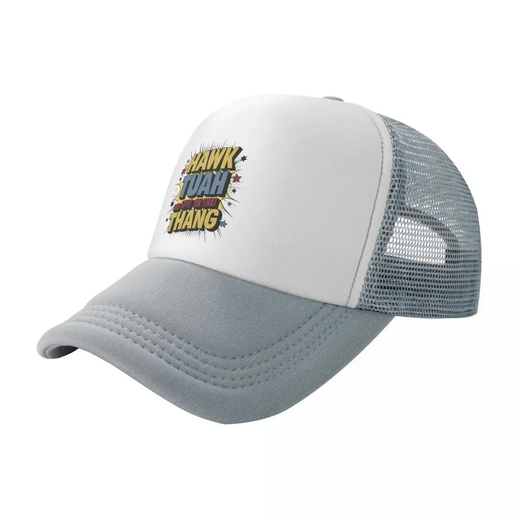 Unisex Women Hawk Tuah Spit On That Thang Funny Trucker Hats HipHop Mesh Baseball Cap Hat Adjustable Sun Caps