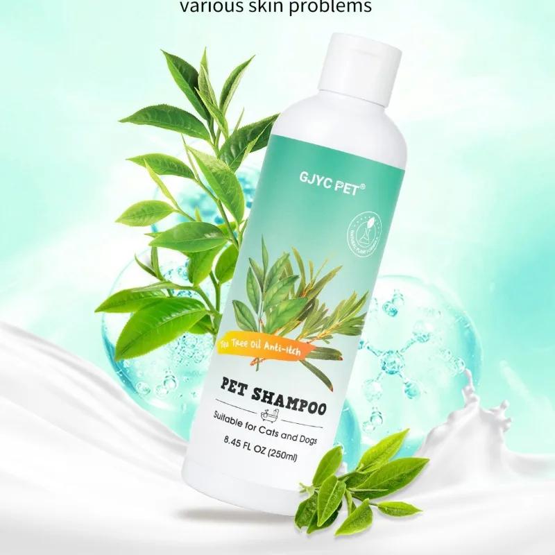 Pet Shampoo Tea Tree Oil Anti Itch Body Wash Removes Dirt Leaves Fragrance Reduces Odor Nourishes Coat Dog Cleansing Products