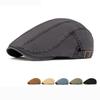 Summer Cap Men Forward Cap Outdoor Breathable Sun Hat British Newsboy Beret