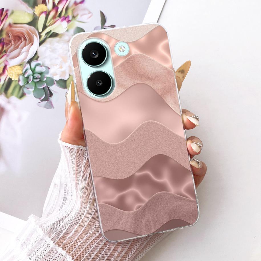 Чехол для Xiaomi Poco X8 Pro Max Чехол Популярный Цветок Мягкий Силикон Прозрачный ТПУ Бампер для Xiaomi Poco X8 Pro X8ProMax Fundas