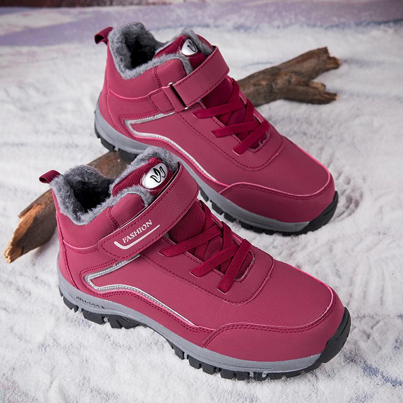 Мужские зимние кроссовки, новые высококачественные короткие кроссовки с нескользящей толстой подошвой, рабочая обувь из хлопка для ходьбы для женщин