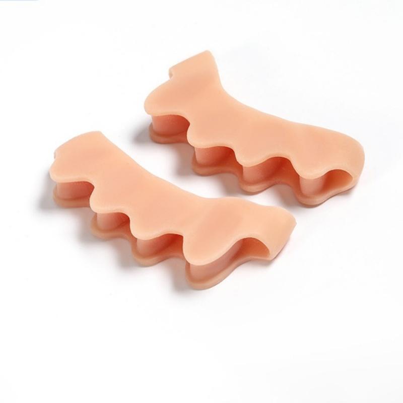 1pair Silicone Toe Separators Corrector reusable Foot and Bunion Pain Pain to Improve Functional Mobility
