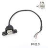 30cm USB 2.0 Female To 4P Cable Pin Wire PH2.0 USB 2.0 Mount Female Socket Diy Repair Connector Diy Cable USB 4 Pin Data